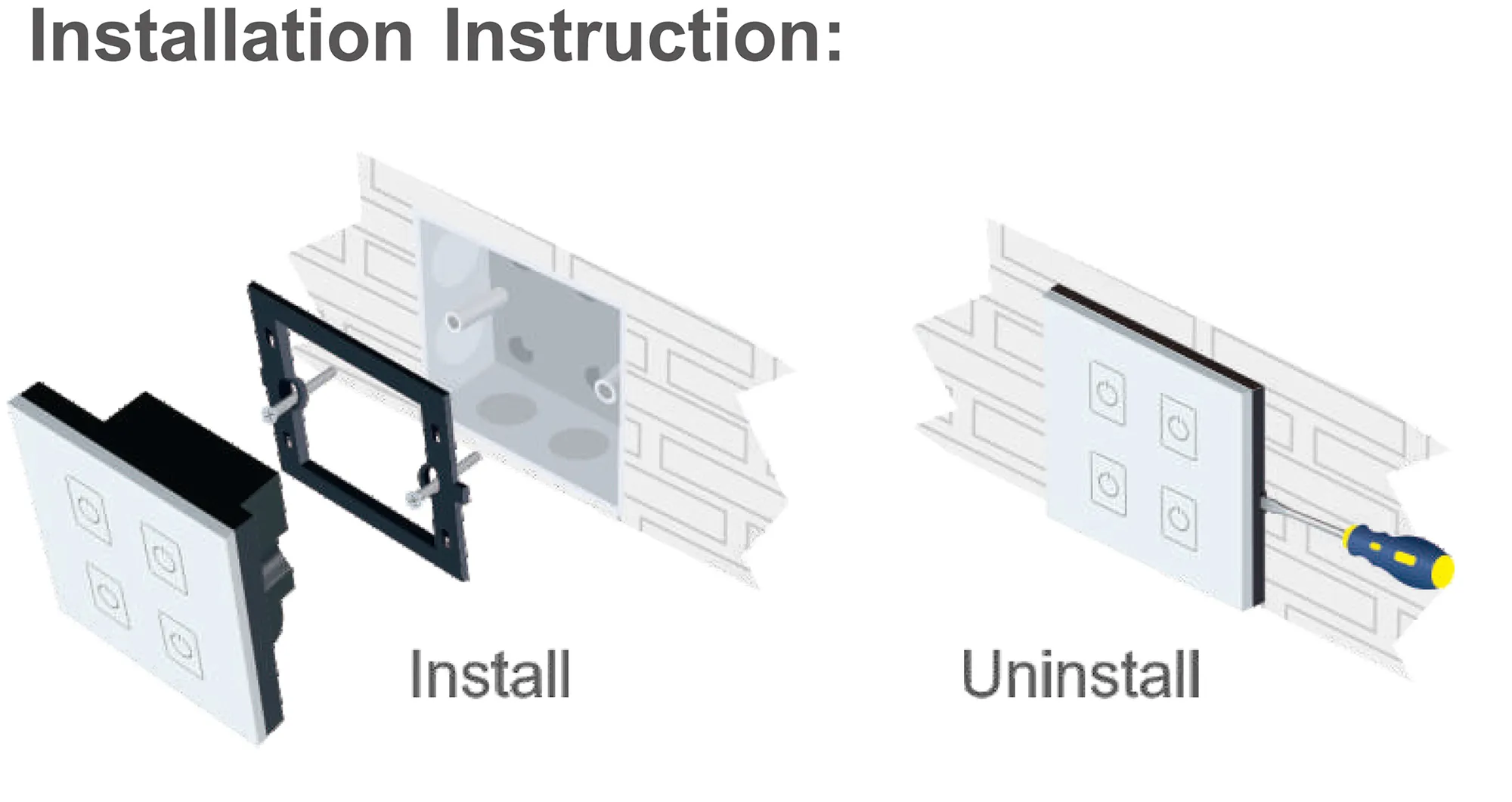 DALI Touch Panel, 4 Chanel control, Scene, Group, Unicast, Broadcast mode. Output signal: DALI, IP20. EDA4  LTECH Touch Panel